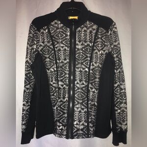 Ruby Rd, Zip-up Black Top, Women’s size large.